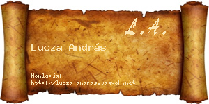 Lucza András névjegykártya